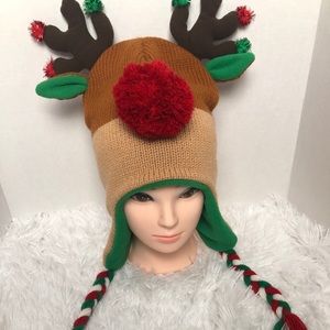 Rudolph Reindeer Novelty christmas winter Hat